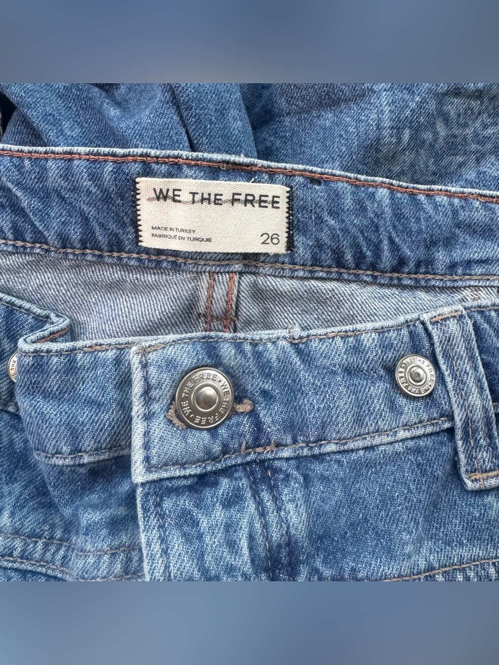 NWT Free People Palmer Cuffed Jean Shorts Paisley Patches 26